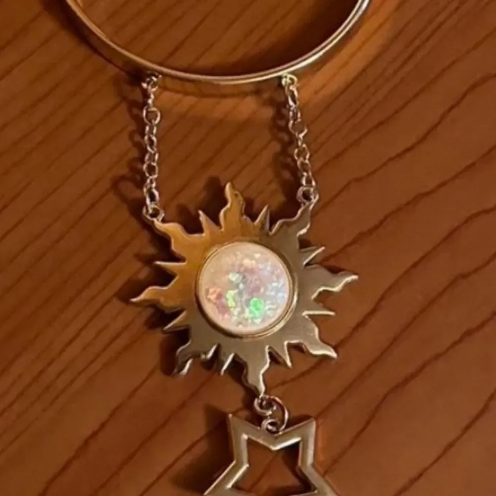 Gold Sun and Star adjustable bracelet & ring combo